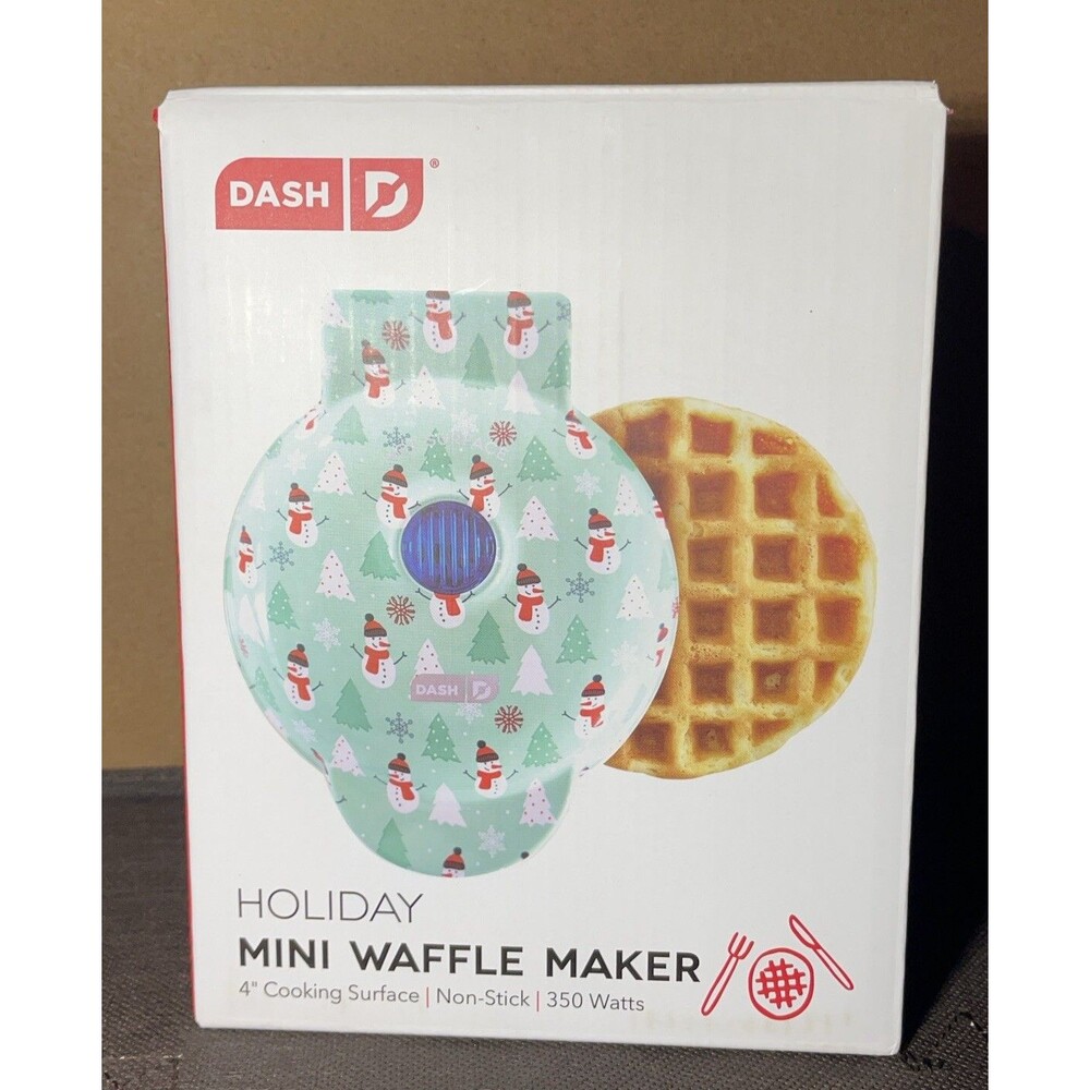 2021 Dash Snowman ⛄️ Mini Waffle Maker New